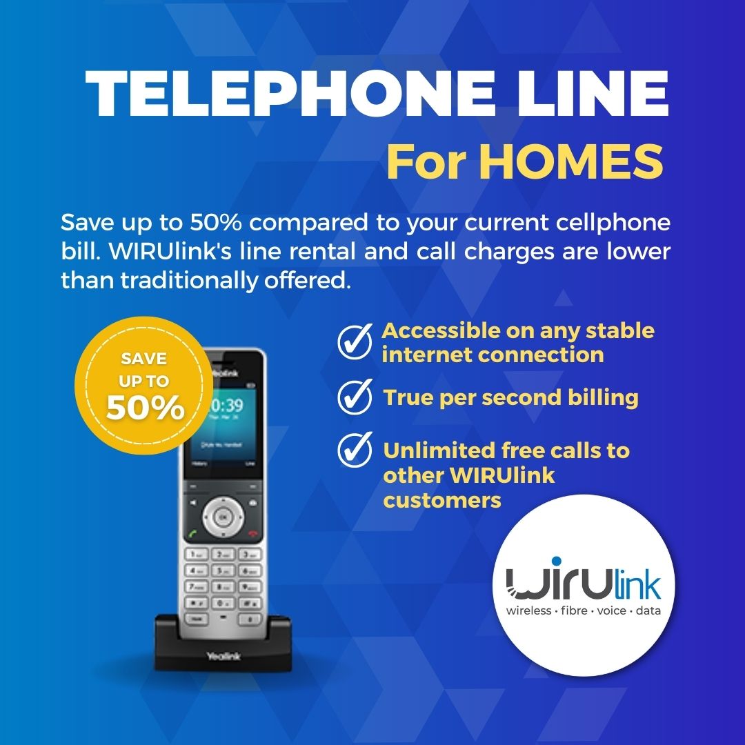 Telephone services for your home: You can save as much as 50% compared to your current cellphone bill